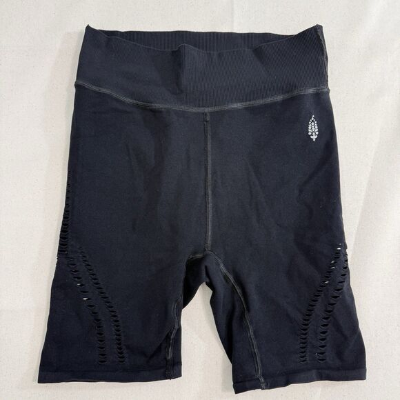 Free People Movement Size M/L Black Hole Lotta Love Bike Shorts - Picture 5 of 9